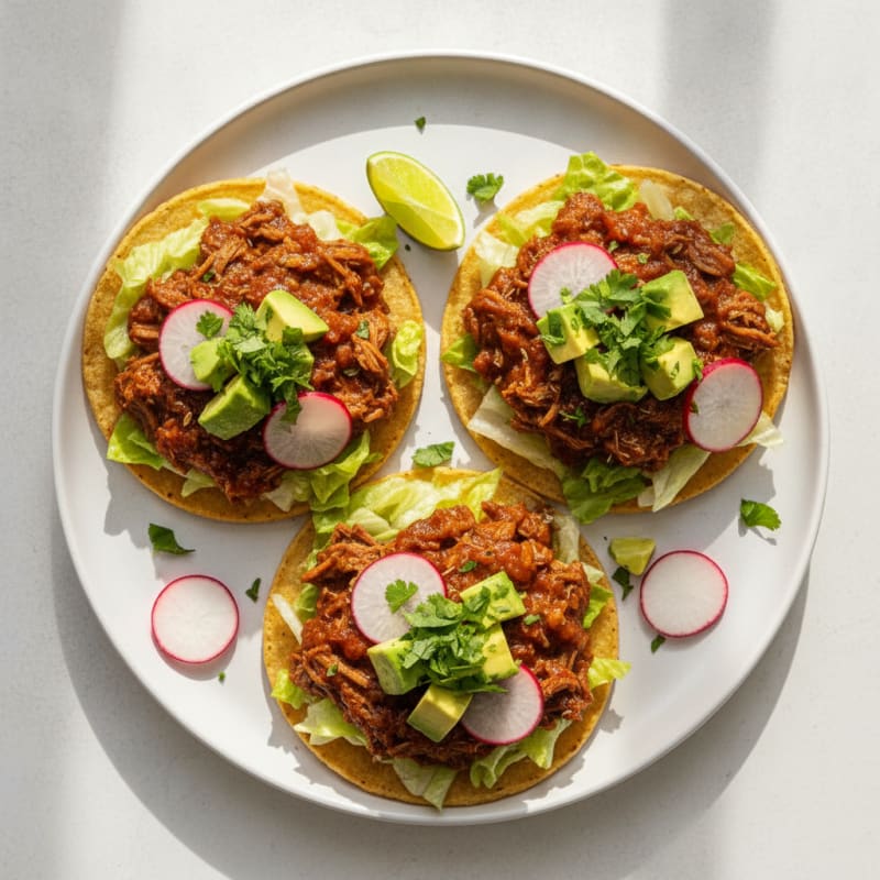 Shredded Beef Tinga Tostadas
