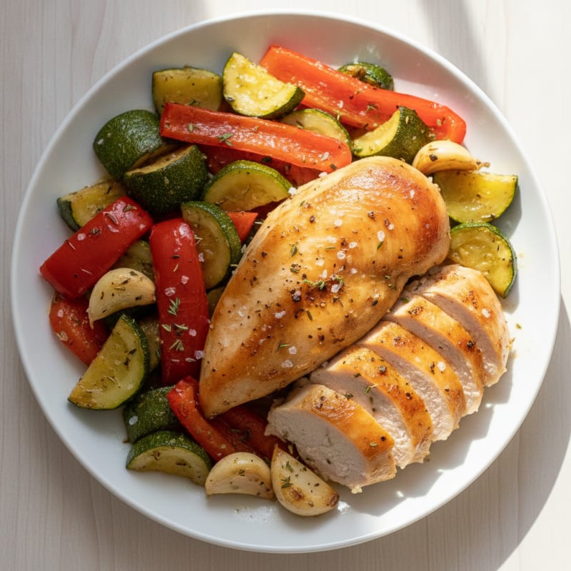 Herb-Roasted Chicken with Roasted Vegetables