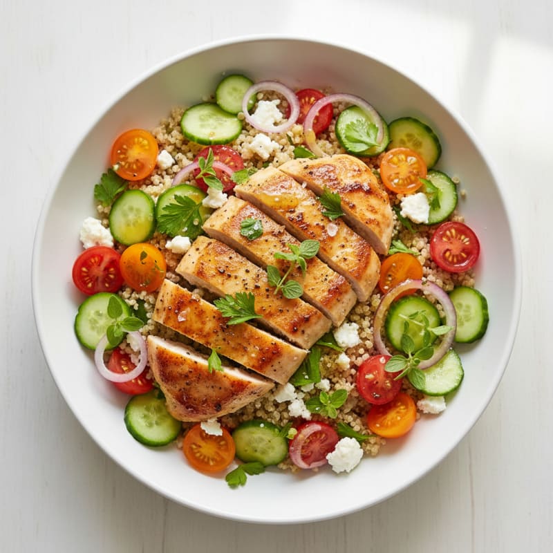Lemon-Herb Chicken Quinoa Bowl