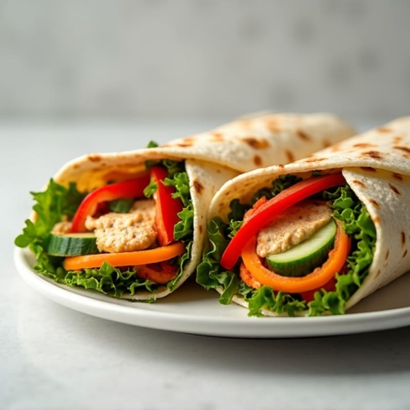Fresh Grilled Chicken and Crunchy Veggie Wrap