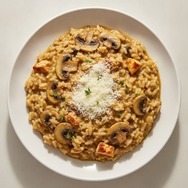Creamy Mushroom Risotto with Parmesan