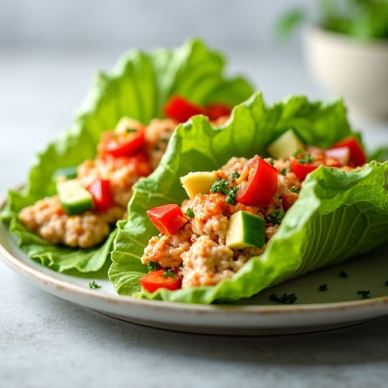 Spicy Tuna Lettuce Wraps