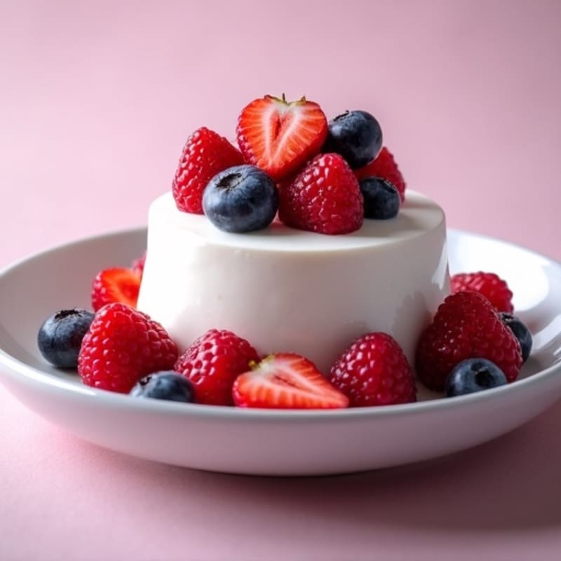 Greek Yogurt Protein Mousse with Mixed Berries