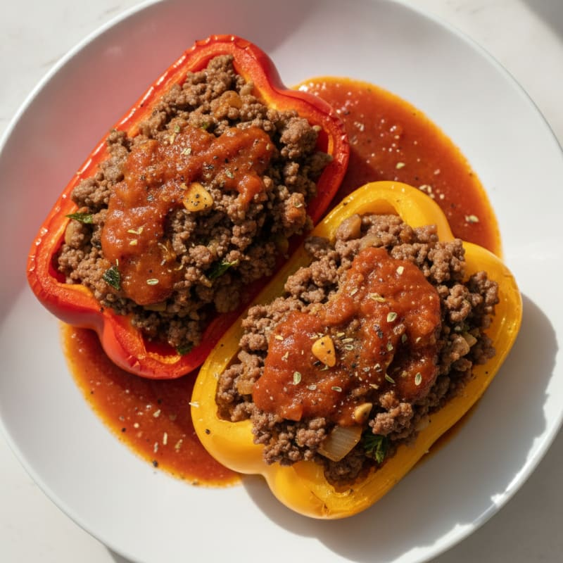 Ground Beef Stuffed Bell Peppers