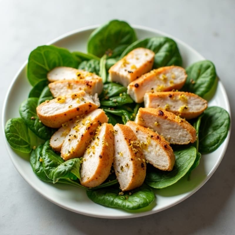 Grilled Chicken and Spinach Salad with Lemon Vinaigrette