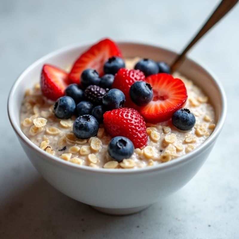 Creamy Protein Oatmeal with Fresh Berries
