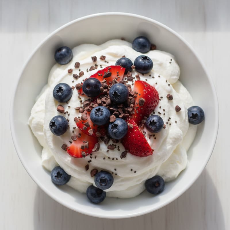 Greek Yogurt Protein Mousse with Berries