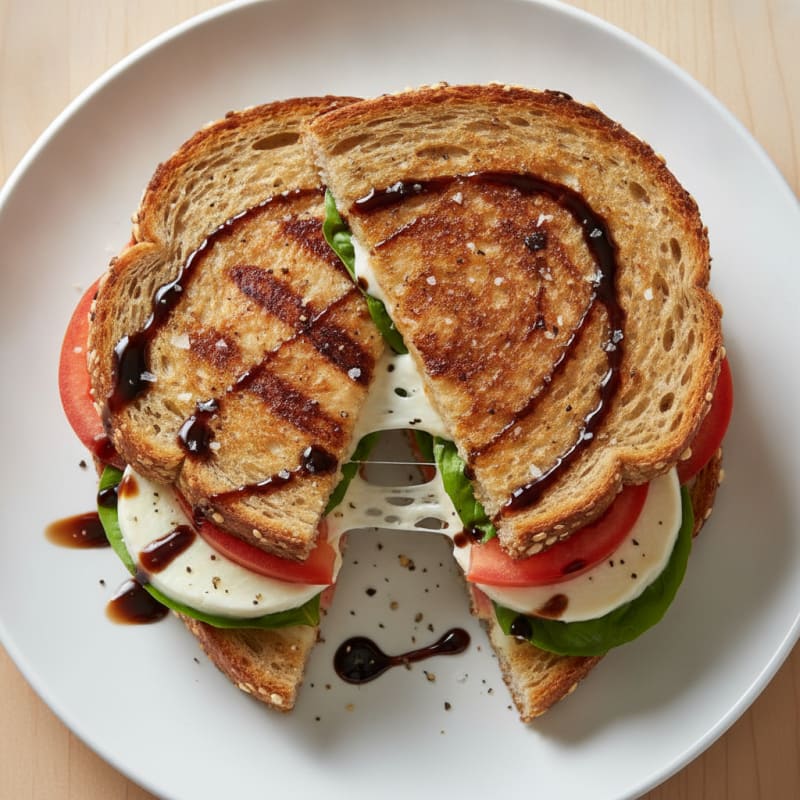 Grilled Caprese Sandwich with Balsamic Glaze