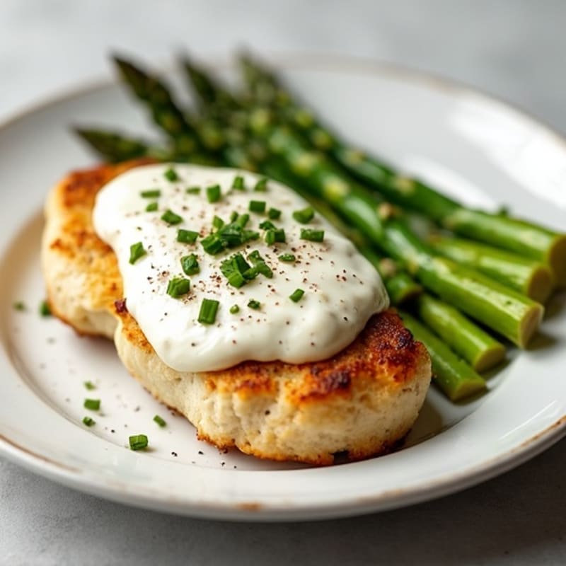 Creamy Ricotta Chicken with Roasted Asparagus