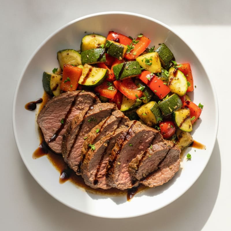 Baked Italian Beef with Roasted Vegetables