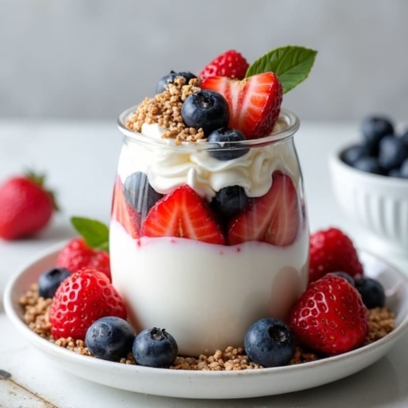 Creamy Greek Yogurt Protein Parfait with Berries