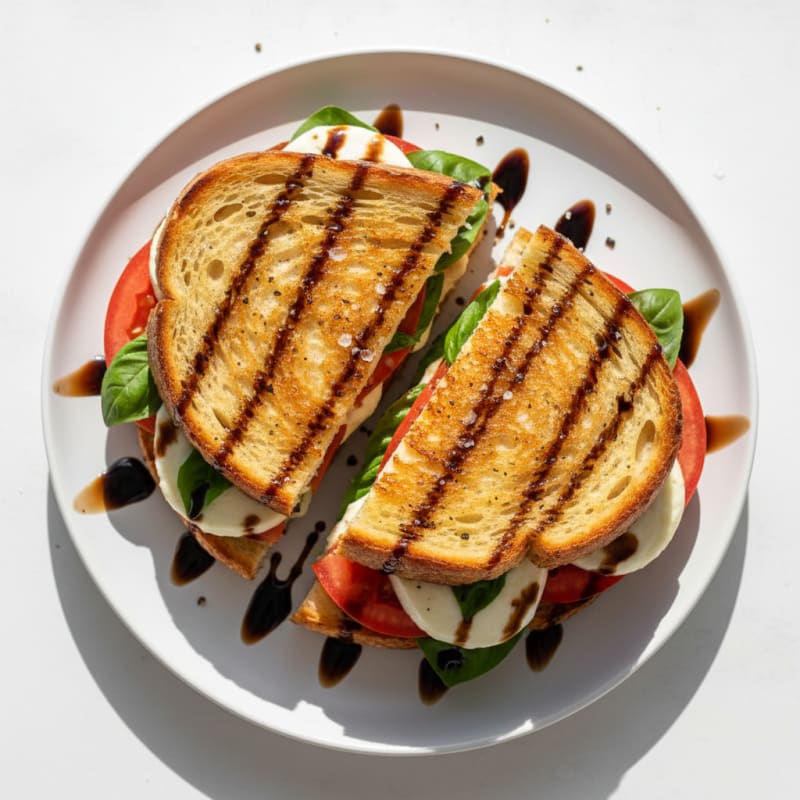 Grilled Caprese Sandwich with Balsamic Glaze