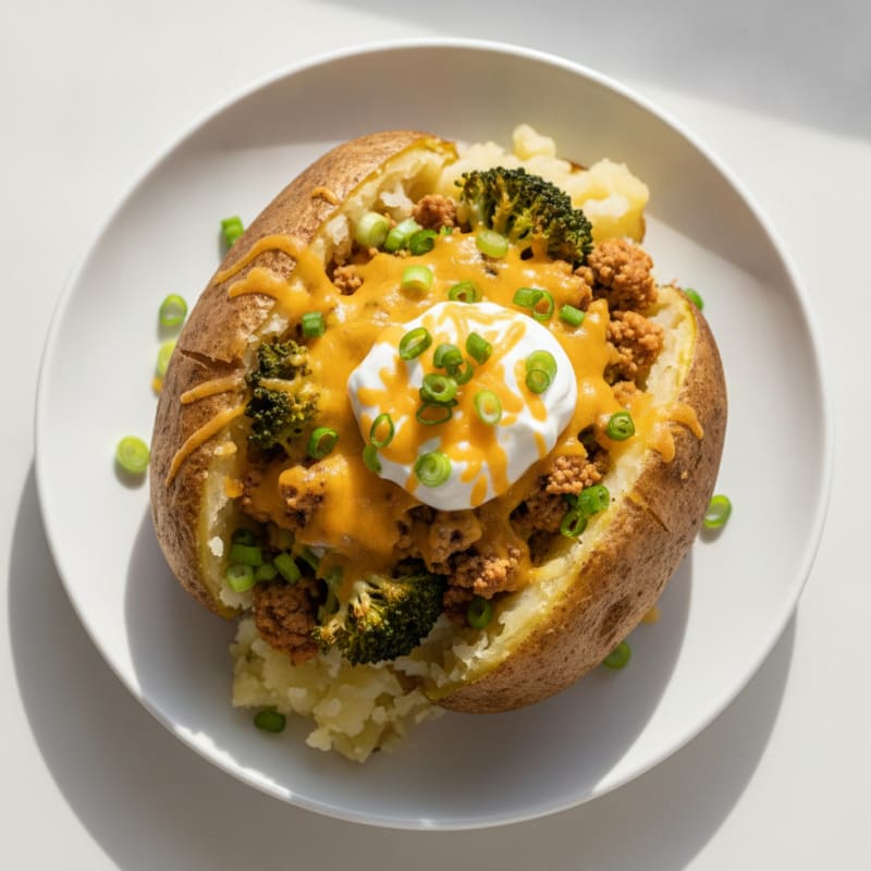 Loaded Baked Potatoes with Savory Toppings
