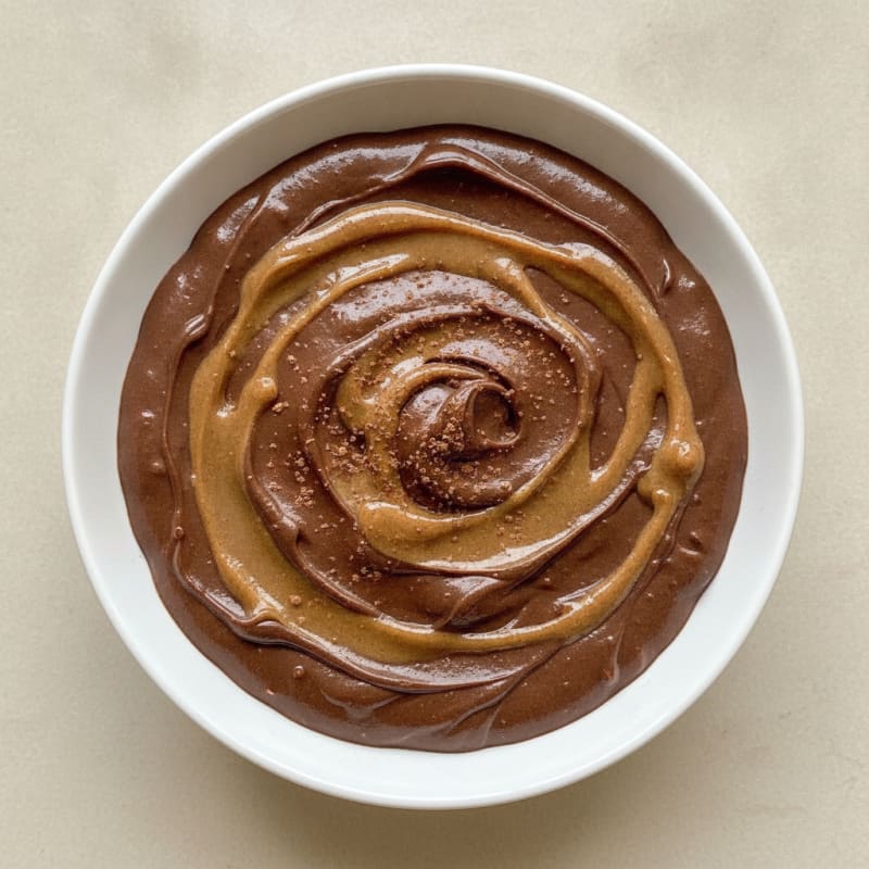 Silky Chocolate Protein Pudding with Almond Butter Swirl