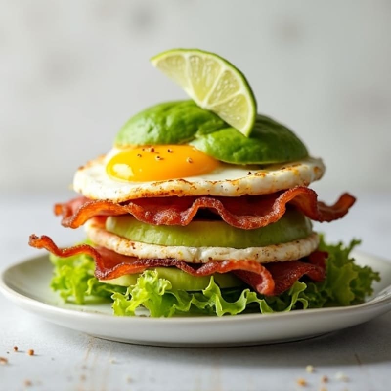 Crispy Turkey Bacon & Avocado Lettuce Stack