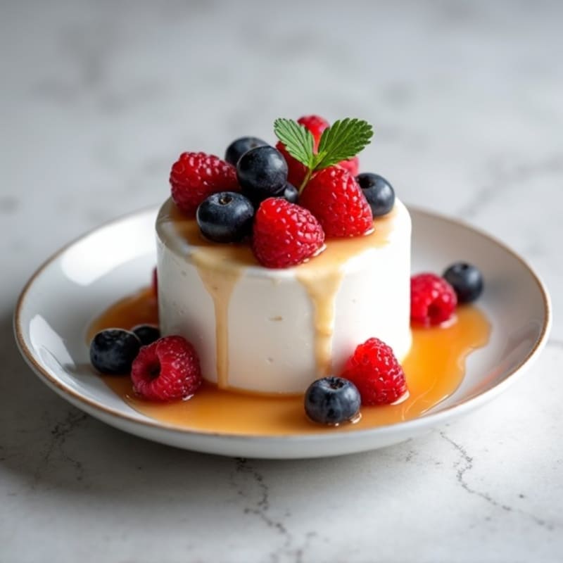 Greek Yogurt Protein Mousse with Mixed Berries