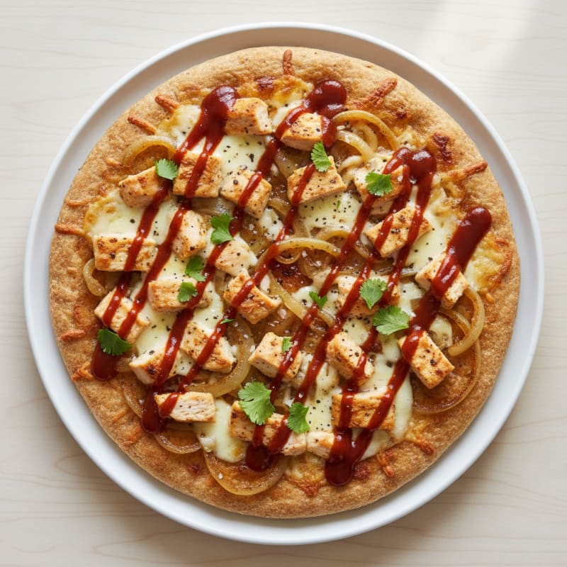 Smoky BBQ Chicken Flatbread with Caramelized Onions