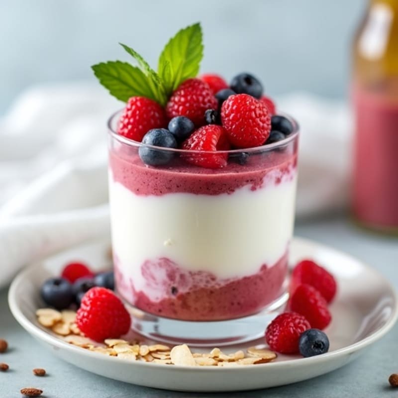 Creamy Greek Yogurt Protein Parfait with Berries
