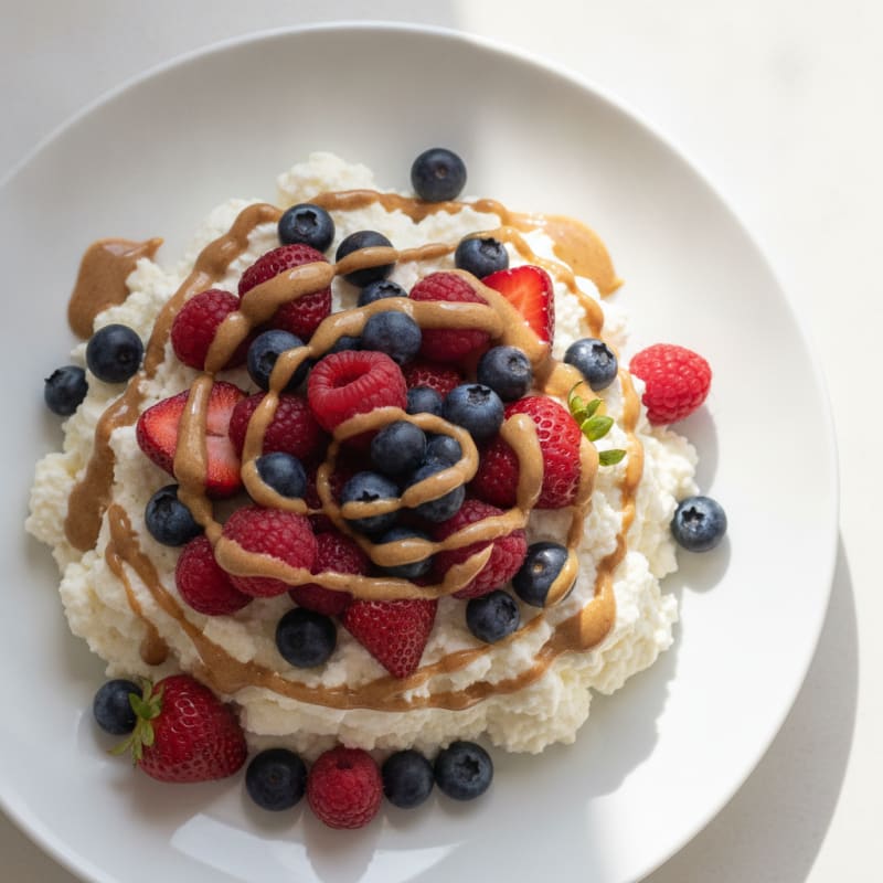 Silky Greek Yogurt Protein Mousse with Mixed Berries