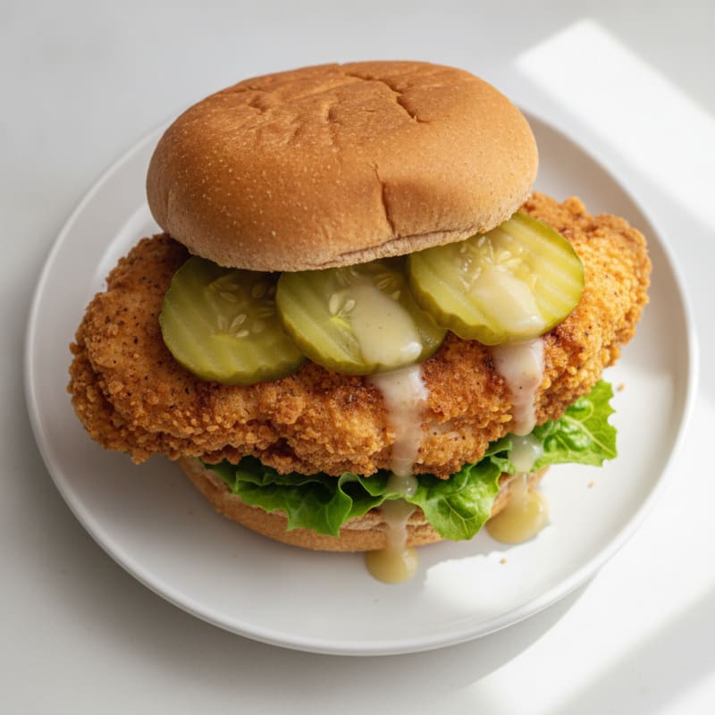 Buttermilk Fried Chicken Sandwich with Pickles