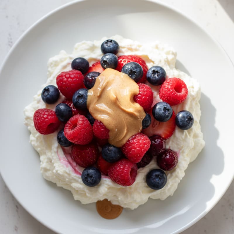 Greek Yogurt Protein Mousse with Berries