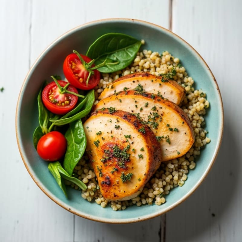 Herb-Roasted Chicken with Quinoa Power Bowl
