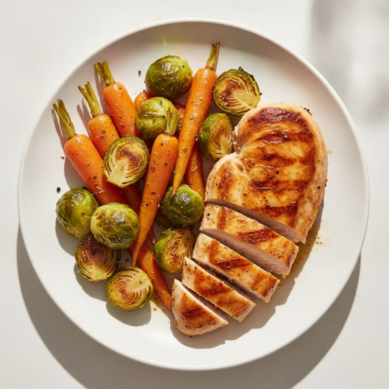 Pan-Seared Chicken with Roasted Vegetables