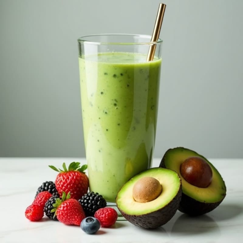 Creamy Green Protein Berry Smoothie