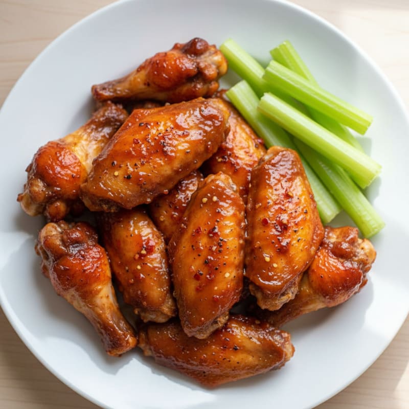 Spicy BBQ Glazed Chicken Wings