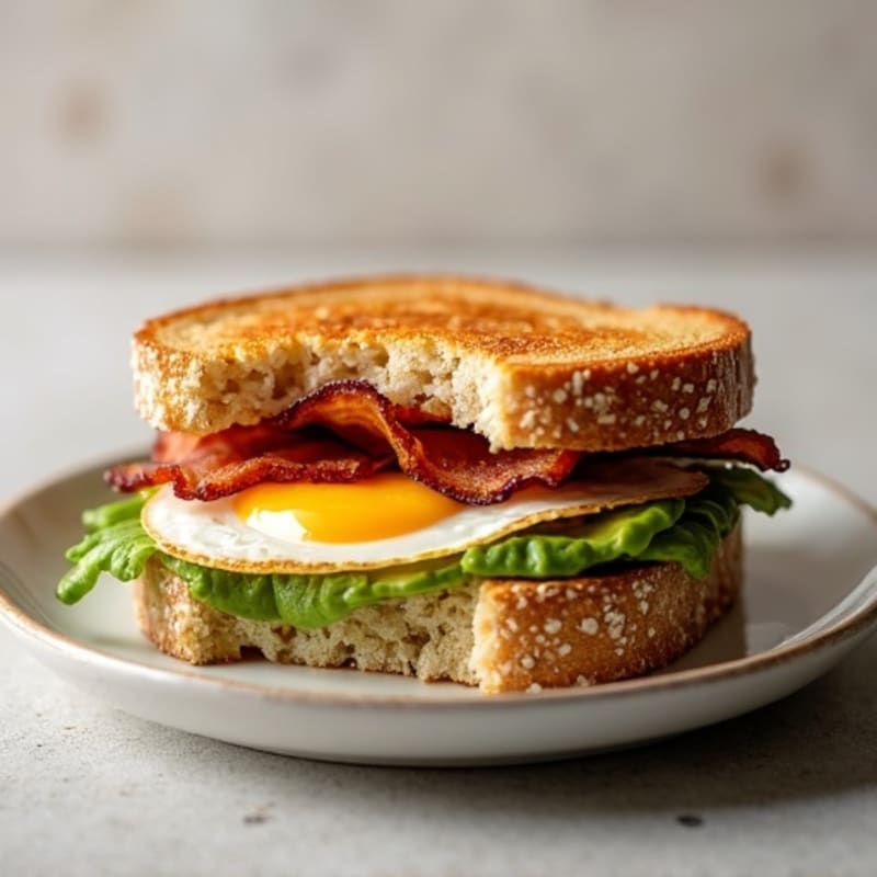 Crispy Bacon and Creamy Avocado Whole Grain Sandwich