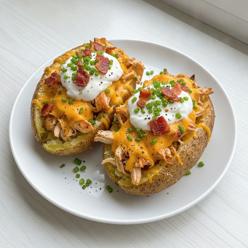 Loaded Baked Potatoes with Chives