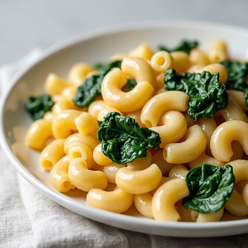 Creamy Macaroni with Lean Ground Turkey and Spinach