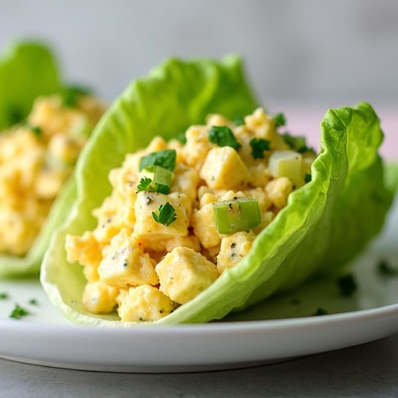 Creamy Egg Salad Lettuce Wraps