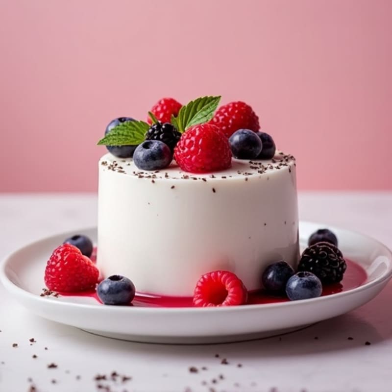 Greek Yogurt Protein Mousse with Mixed Berries