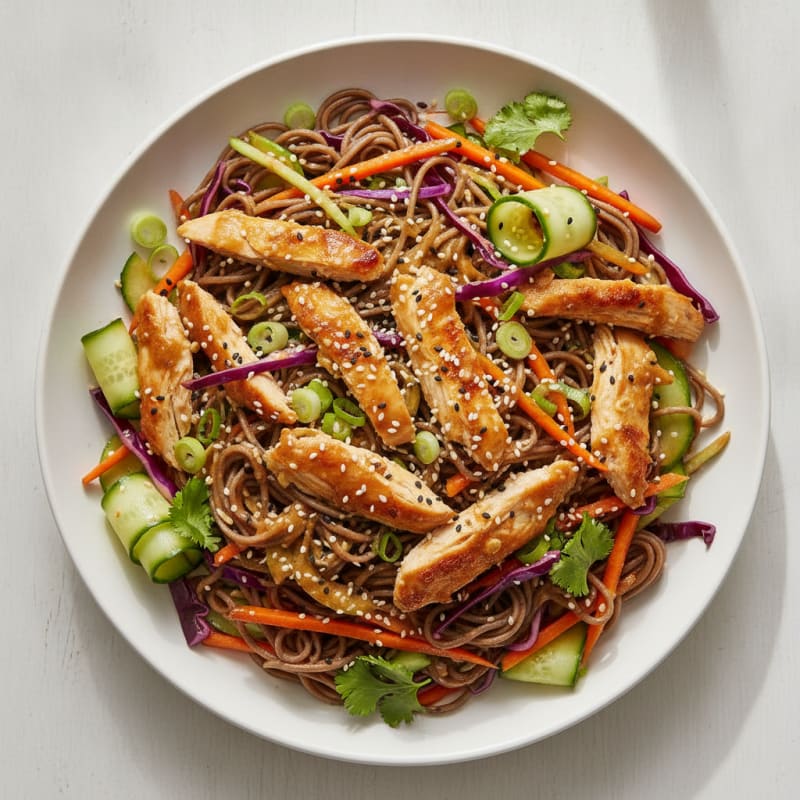 Ginger-Sesame Chicken Noodle Salad