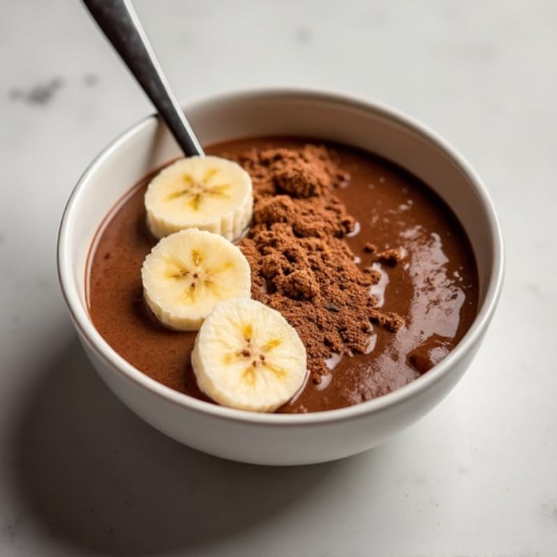 Thick Chocolate Peanut Butter Protein Smoothie Bowl