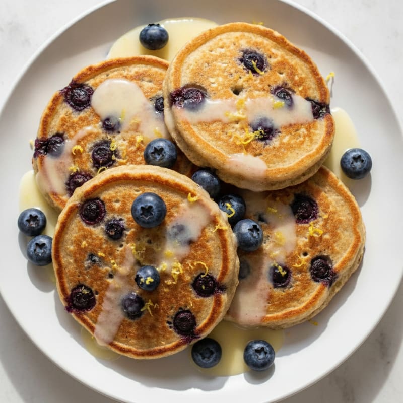 Blueberry Ricotta Pancakes with Lemon Zest
