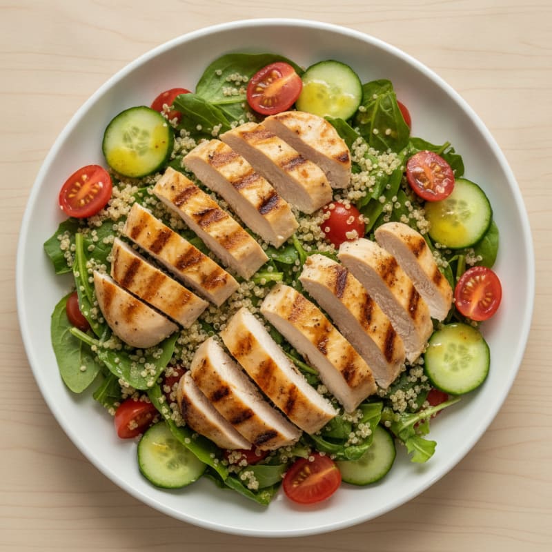 Grilled Chicken and Quinoa Salad with Lemon Vinaigrette