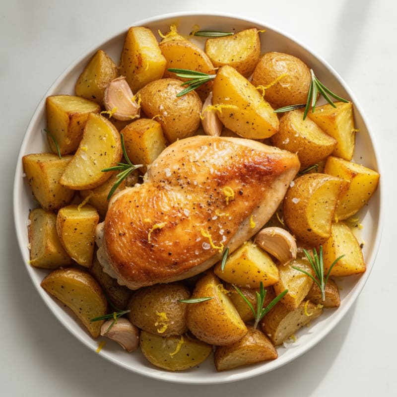 Lemon Herb Roasted Chicken and Potatoes