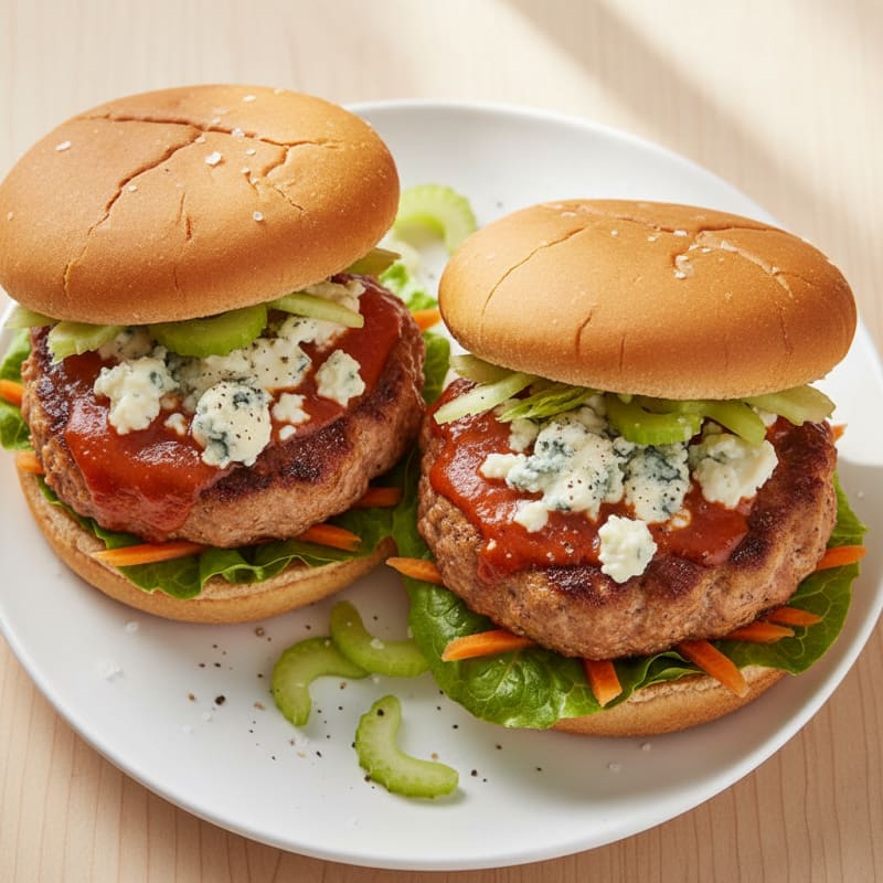 Buffalo Blue Cheese Burgers