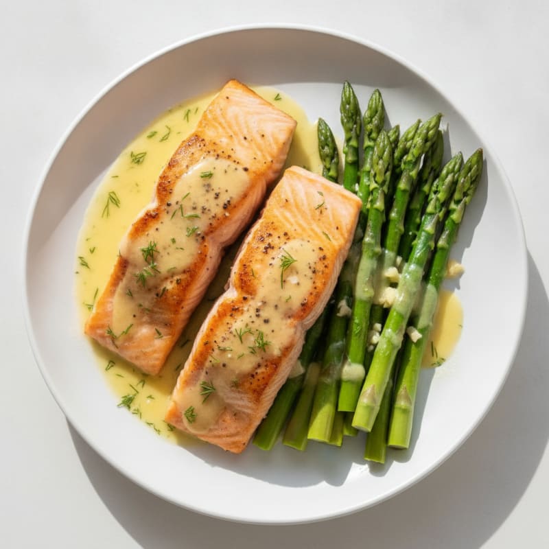 Pan-Seared Salmon with Lemon-Dill Sauce