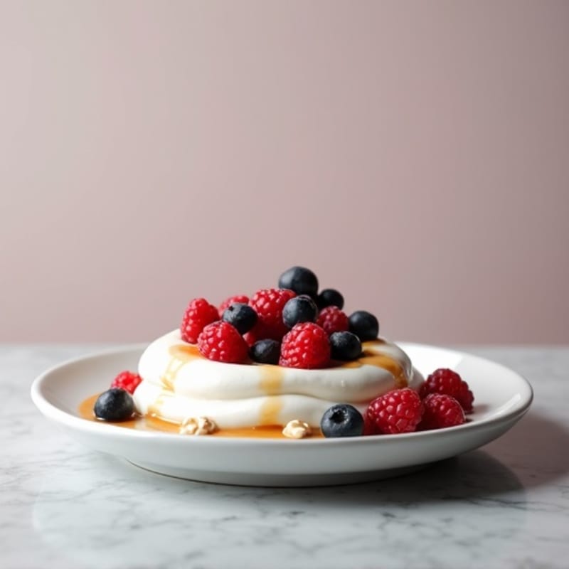 Silky Greek Yogurt Protein Mousse with Mixed Berries