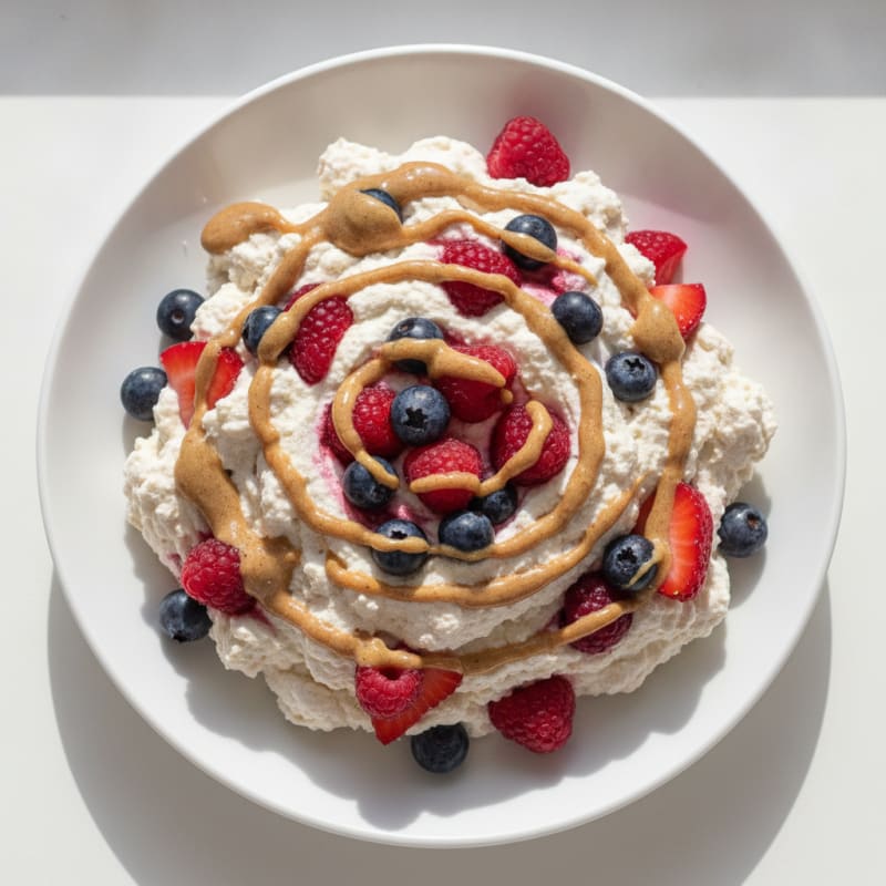 Silky Greek Yogurt Protein Mousse with Mixed Berries