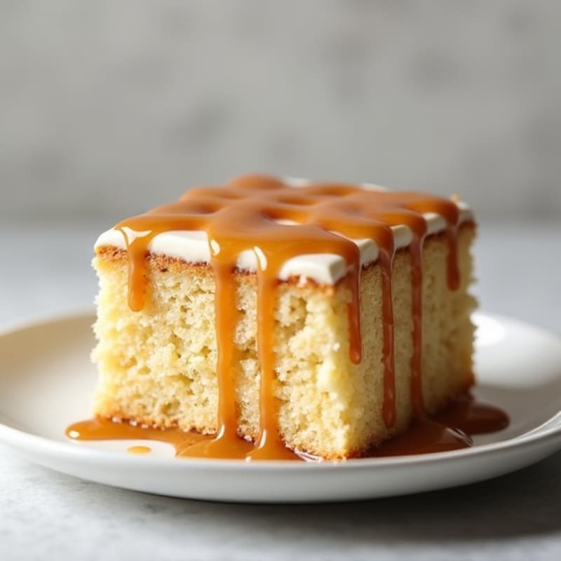 Protein-Rich Vanilla Bean Cake with Almond Butter Drizzle