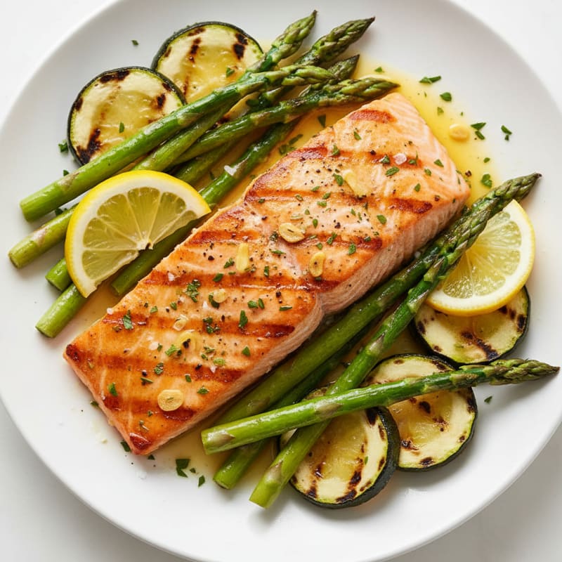 Golden Lemon-Herb Grilled Salmon