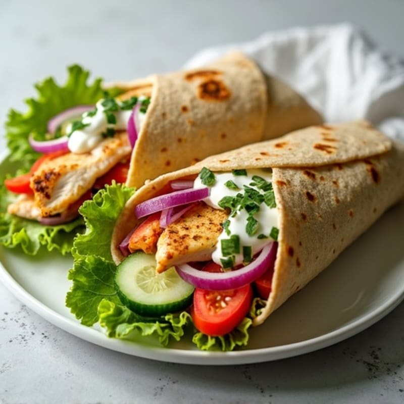 Herb Grilled Chicken and Crisp Veggie Wrap