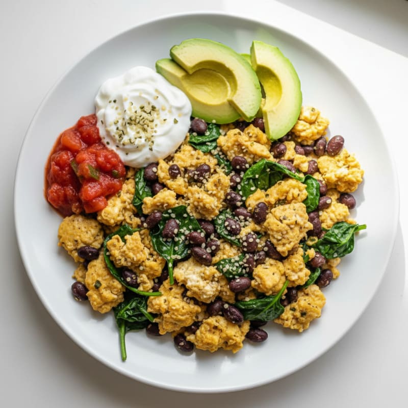 Southwestern Scrambled Eggs with Black Beans