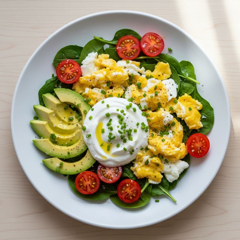 Creamy Avocado and Egg Breakfast Plate
