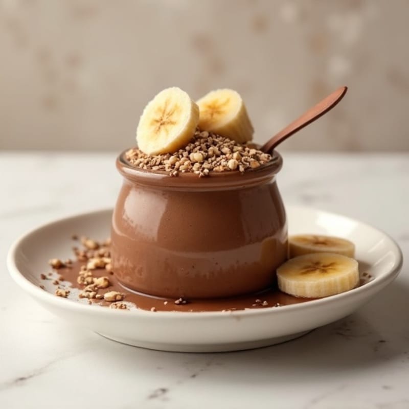 Silky Chocolate Protein Pudding with Almond Butter Swirl