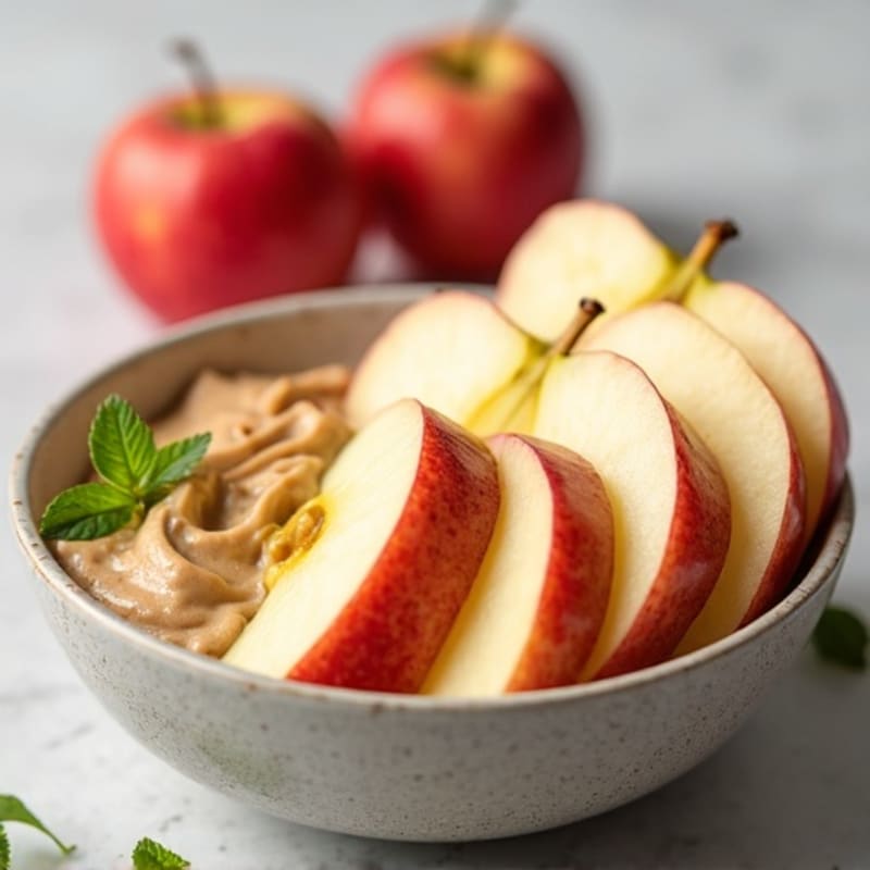 Crisp Apple Slices with Creamy Almond Butter